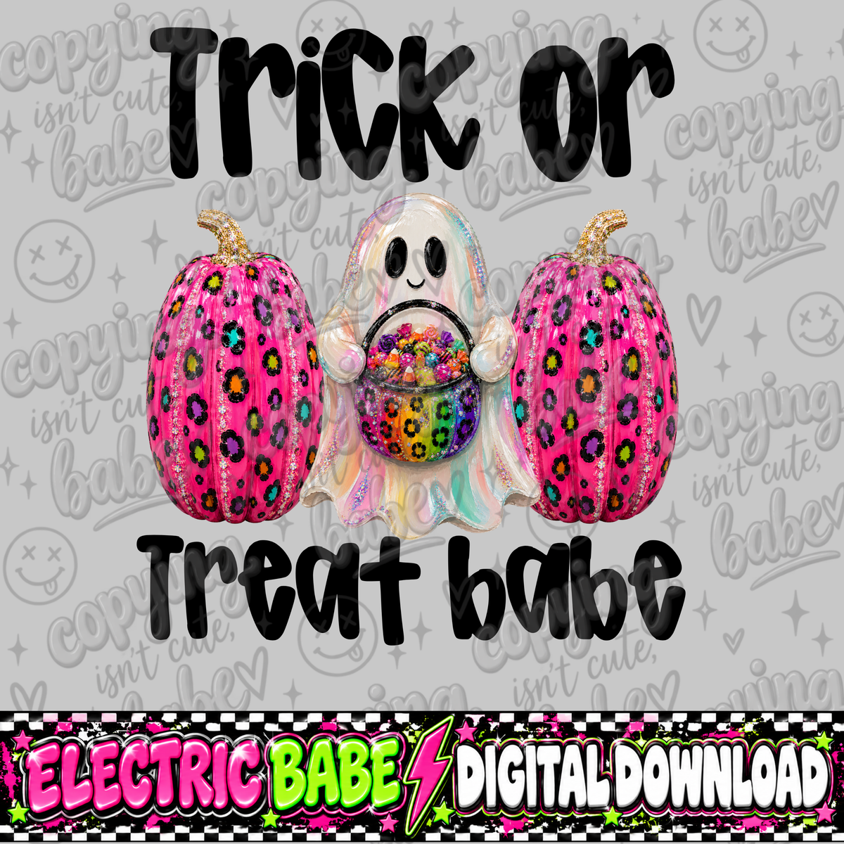 Trick or treat babe PNG