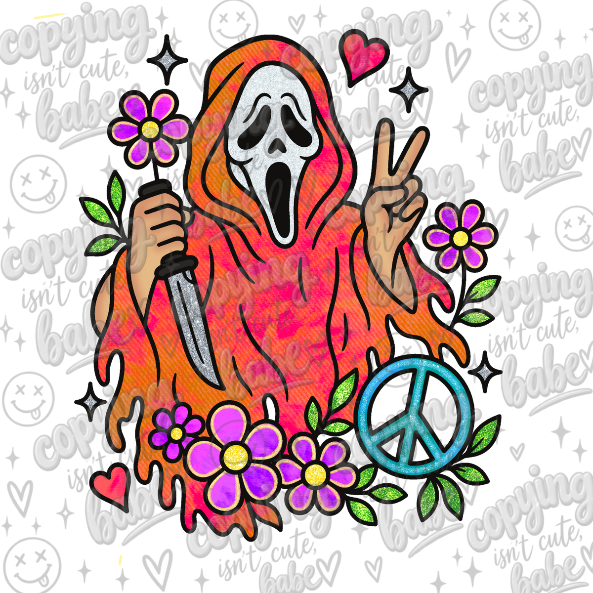 Groovy scream PNG