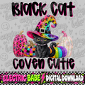 Black cat coven cutie PNG