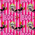 PINK BOO STRIPES SEAMLESS
