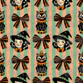 Vintage Stripe Halloween Seamless