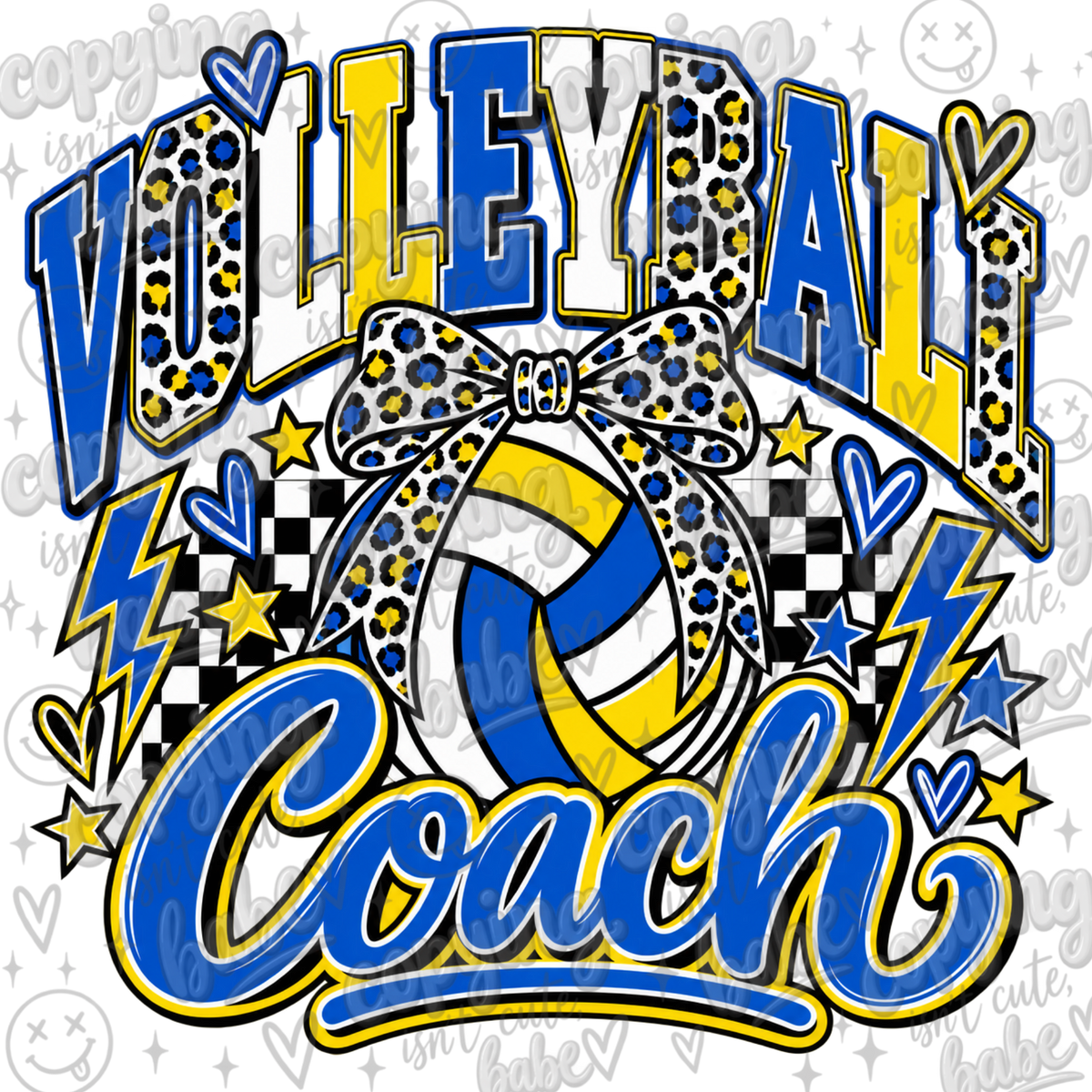Volleyball coach blue and yellow PNG