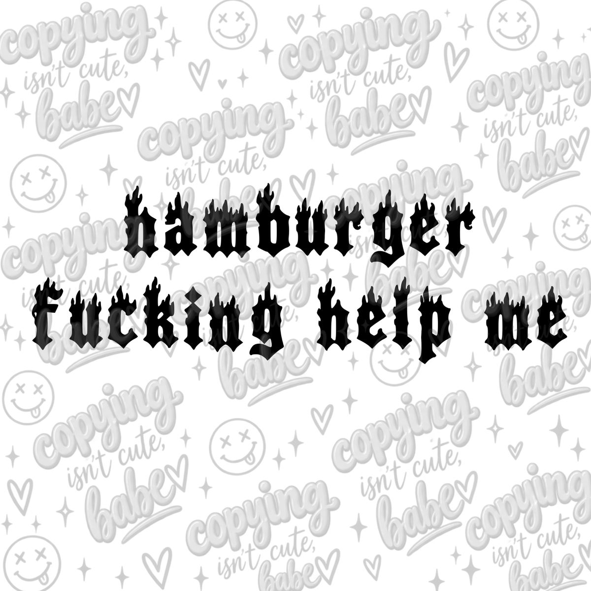Hamburger, fucking help me PNG