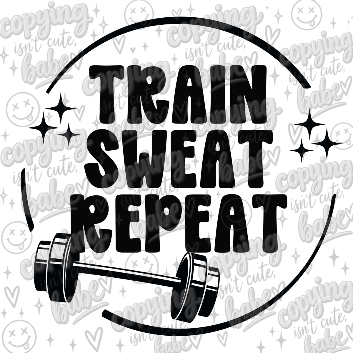 Train sweat repeat PNG